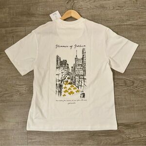 NWT D&F Ricky Singh Cream Graphic T-Shirt Size Small